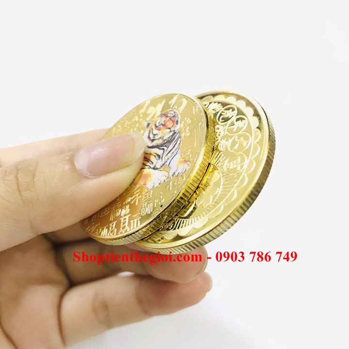 Xu Con Cọp In Màu 3D Vàng - SP005300 